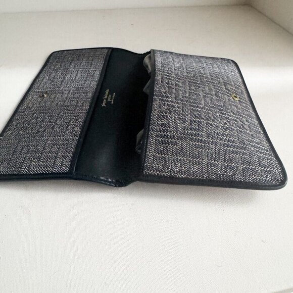 Vintage Pierre Balmain Navy Blue Canvas Envelope Clutch - Picture 7 of 8